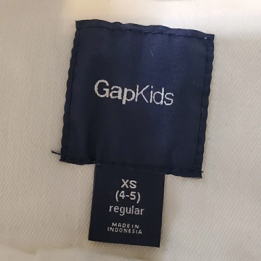 GAP KIDS White Denim Jacket - Sz. XS (4-5) Regular